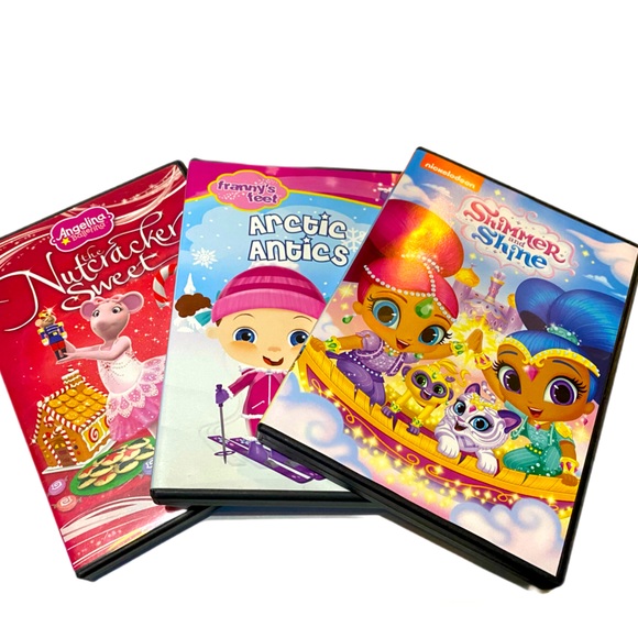 GUC 3 kids dvd Angelina Ballerina, Franny’s Feet, and Shimmer and Shine PBS Nick - Picture 1 of 3